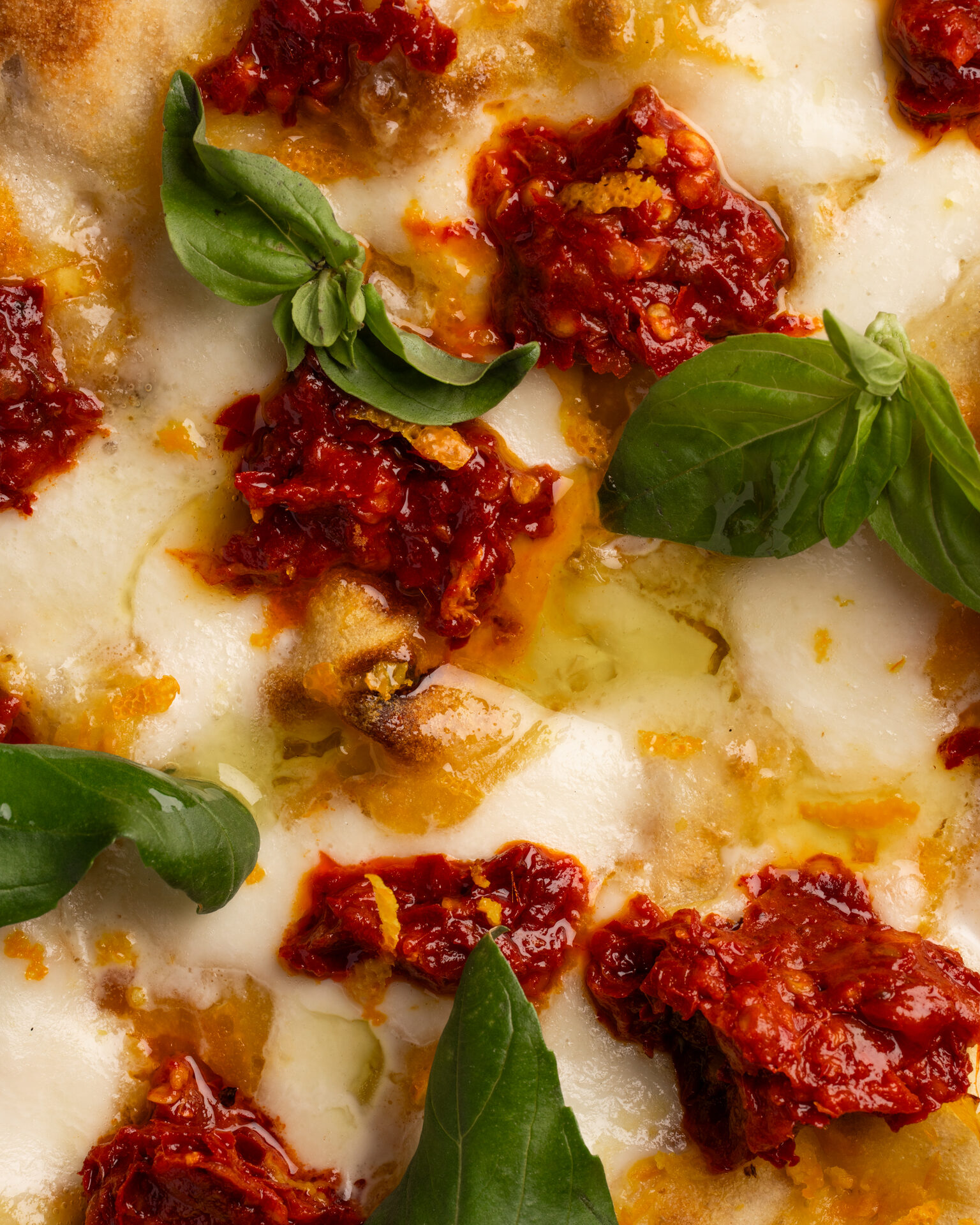 Dettaglio pizza Kalavrì con nduja di Spilinga